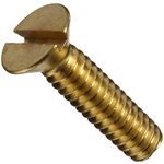 MACH SCR FLAT SL BRASS